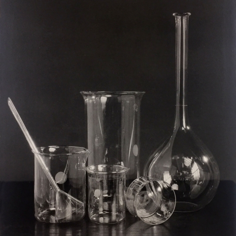 Hiromu Kira, still life of scientific glassware, circa 1930, gelatin silver print